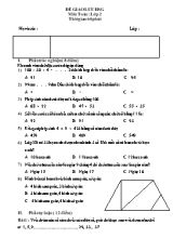 Đề giao lưu học sinh giỏi môn Toán lớp 2